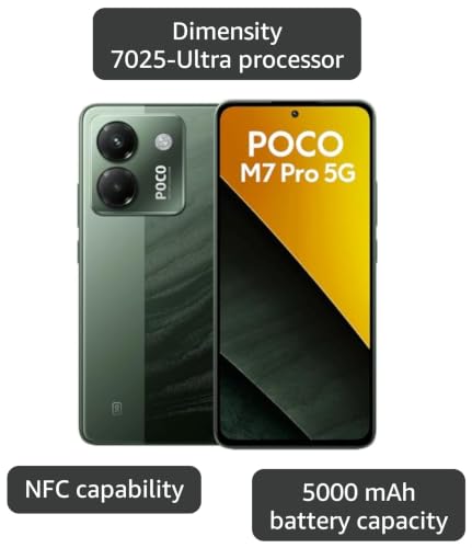 Image of Poco M7 Pro 5G (512GB + 12GB) (for Tmobile Mint Tello & Global) 50MP Dual Sony Camera 6.67 inch 120Hz Octa Core Unlocked Dual Sim Model 2409FPCC4G Liberado (Black)