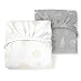 Guava Lotus Travel Crib Sheets (Set of 2) - 100% Organic Cotton Crib Sheets, Baby and Toddler, Fitted Crib Sheets, for Boys & Girls (for The New 4 TAB Mattress ONLY) (Day and Night)
