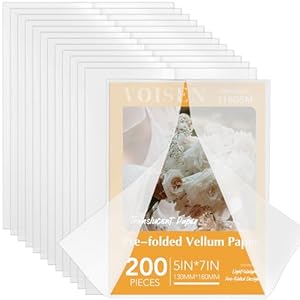 VOISEN 200 Stück vorgefaltetes Pergamentpapier