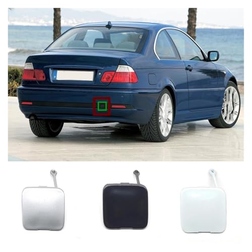 Cache-attelage arrière de prestige pour BMW E46 Berline LCI argent - 4