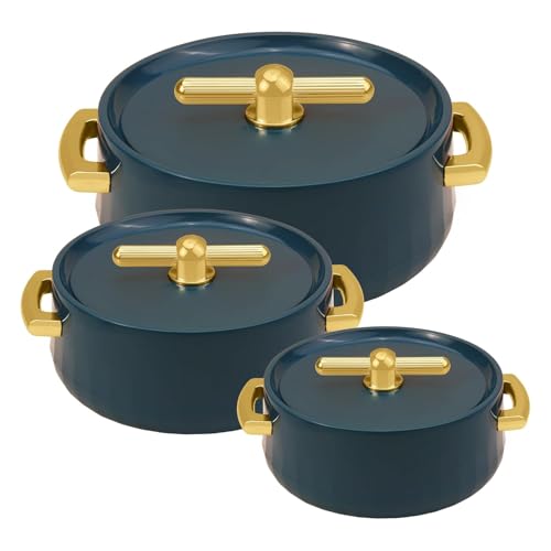 Casserole Inner Steel |BPA Free|Advanced P.U. Insulation|Keeps Food hot & Fresh Chapati, Roti, Biryani Set of 3 (1700ml, 1200ml, 600ml) (Emerald Green) by Generic - Used condition - US$82.79
