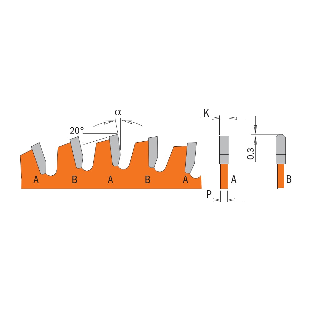 CMT Orange Tools circular saw blade fine cut HW 216 x 2,8/1,8 x 30 Z = 64 15° ATB - 292.216.64M - for cross sections