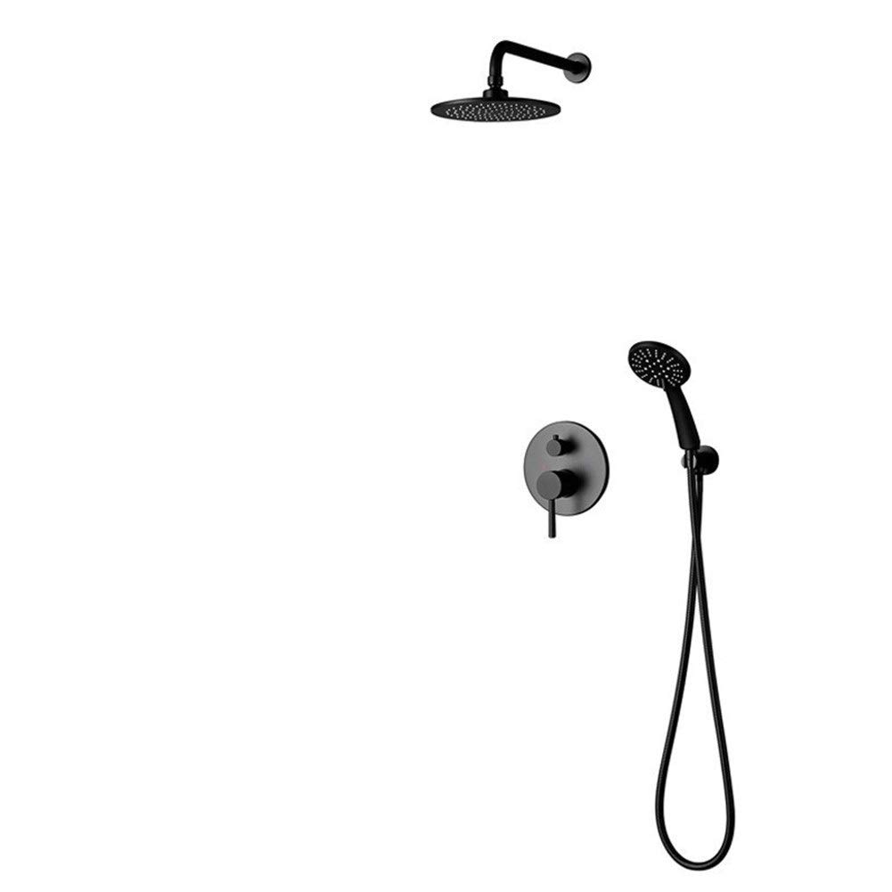 Générique douchetteSystème de Douche pour Baignoire, Ensemble de robinets de Douche muraux avec Pomme de Douche à Pluie Haute Pression et Ensemble de Pomme de Douche pour Salle de Bain Noir Durable