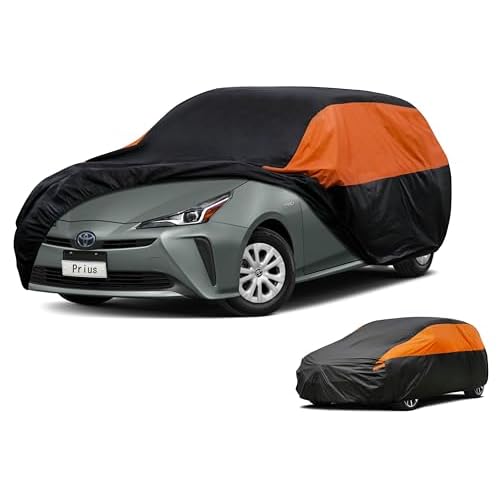Toyota Car Cover Custom Fit Toyota Prius (2016-2023) Waterproof All Weather for Automobiles, Lightweight Full Exterior Cover Outdoor Sun UV Rain Dust