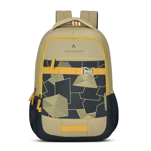 Image of Aristocrat Buzz Casual Backpack 30L | 3 Compartments with Quick-Access Front Pocket | Padded Shoulder Straps & Side Bottle Holders | Office & Travel Backpack for Men & Women