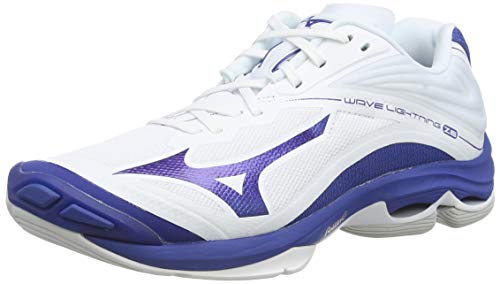 Mizuno Wave Lightning Z6, Zapatos de Voleibol Unisex Adulto, Blanco (Wht/10249c/Trueblue 21), 37 EU