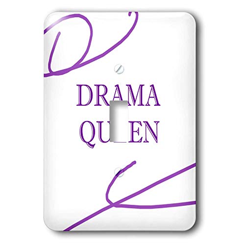 Drama Queen interrupteur à bascule simple 3dRose lsp_3188_1 pour plaque murale de chambre