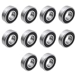 T Tulead 99502H-2RS Deep Groove Ball Bearings Steel Double Sealed Industrial Bearings 35x16x11mm Rubber Seal Bearing 10 Pcs