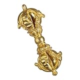 HIAKDOFT Kupfer Vajra Pestle Anhänger Retro Kupferhandwerk Schlüsselanhänger DIY Schmuckanhänger Handgefertigtes Vajra Ornament für Halskette und Taschenverzierung