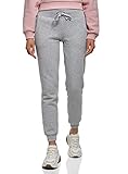 oodji Ultra Mujer Pantalones con Cordones y Tejido Interior de Felpa, Gris, M