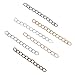 PandaHall 600pcs 6 Couleurs Rallonges de Bracelet, Prolongateurs de Collier Chaînes d'extension de Cheville pour la Fabrication de Bijoux, 50 mm de Long