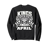 Photo Gallery retro kings are born in april compleanno tee felpa Photo Gallery retro kings are born in april compleanno tee felpa