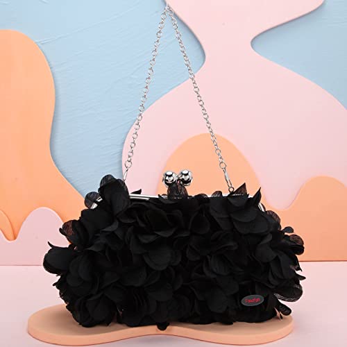 Fawziya Floral Cutch Purses For Women Evening Bags And Clutches-Black #TOP4