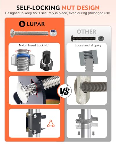 Lupar 2 Way Farm Gate Latch, Heavy-Duty Lockable Fence Latch with Self-Locking Nut, Black Livestock Gate Latch Compatible with Pastures, Stables, Ranches, Horse Corrals,Farms - Thumbnail 5