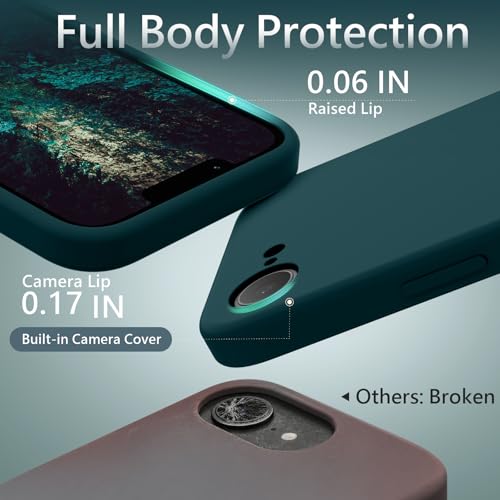 Image of FireNova Magnetic for iPhone 17e Case /iPhone 16e Case, Compatible with MagSafe, [Silicone Camera Protection] Microfiber Lining Phone Case, 6.1 inch, Teal