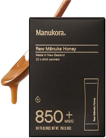 Manukora UMF 20+/MGO 850+ Raw Manuka Honey - Authentic Non-GMO New Zealand Honey, UMF & MGO Certified, Traceable from Hive to Hand (0.25 Oz Stick Packets (Pack of 10)