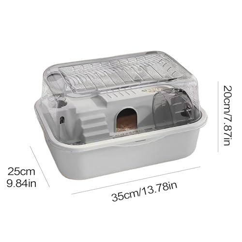 Cage for Hamsters | Double-Layer Hamster Cage Habitat,Small Animal Habitat with Exercise Running Wheel for Dining Resting Playing Gerbil Squirrel Chinchilla - Image 5