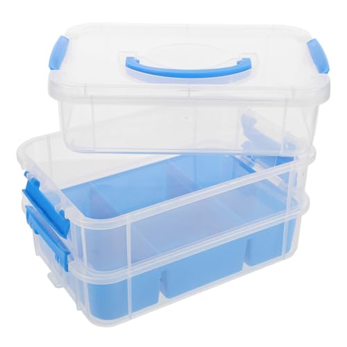 Boîte de rangement transparente Mipcase empilable pour perles et couture