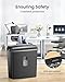 Locksworth 8-Sheet Micro Cut Paper Shredder P-4 High Security for Home Office Use with Handle, Shreds Credit Card/Staple 4 Gallons(Black) Visual Window Wastebasket