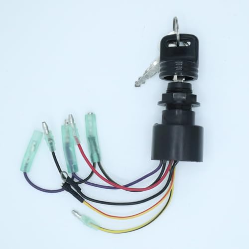 Boat Ignition Switch with Key for Mercury Mariner Outboard Motor Control Box with 2 Keys 3 Position - Replace Mercury Ignition Switch 87-17009A2 87-17009A5 MP41070