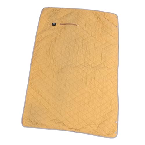Electric Throw Heated Blanket, Soft USB Heating Blanket 5V Fast Heating for Office (Light Tan)