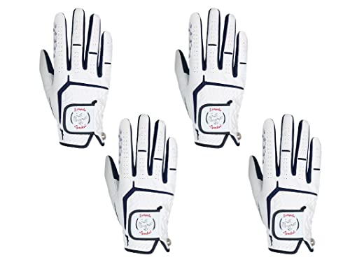Simple Symbol Men's Golf Glove Premium Synthetic Leather,Stable Grip,Four Pack Value Left Hand Right Hand（Left Is Wear On Left Hand,Right Is Wear On Right Hand）(Navy,Xl,Right) #TOP27