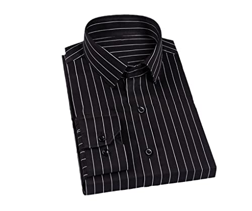 Chemise à rayures sans repassage homme coton fini les plis S1831