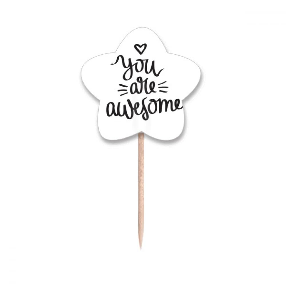 Cure-dents You are Awesome style Art déco en bois naturel pour la table