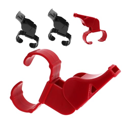 Abaodam 4pcs Sports Whistle with Ring Loud Dual Tone Outdoor Whistles for Referees Soccer Football Basketball Volleyball Compact Lightweight Easy to Carry