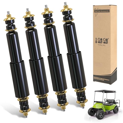 10L0L 4 Pack Golf Cart Shocks, Front Rear Shock Absorbers Kit for EZGO TXT & Medalist 1994-Up Gas & Electric Model, Replace OEM 70928-G01 76418-G01