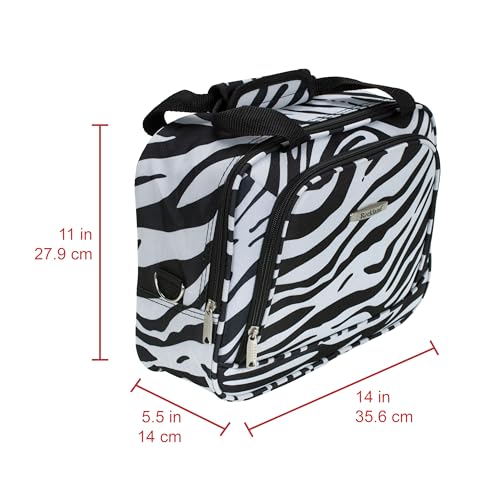 Image of Rockland Fashion Softside Upright Luggage Set,Expandable, Zebra, 2-Piece (14 /19)