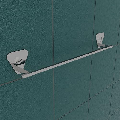 Image of USF Pyramid 24 Inch Towel Rod for Bathroom, Wall Mounted Towel Bar for Washarea, Stainless Steel Holder for Towels and Cloth, Chrome Finish, 3Years Warranty