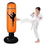 Camebue Boxsack Kinder-160cm Aufblasbarer Boxsack Stehend, Boxsack Kinder Ab 6 Jahre üBen Von Karate, Taekwondo, MMA, Erwachsene Fitness Dekompression Sandsäcke