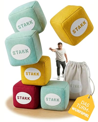 softSTAKK | Das Erfolgs-Wurfspiel jetzt für Indoor & Outdoor | Boccia & Boule neu interpretiert | Familienspiel vereint Geschick & Strategie | Wurfspiel für Kinder & Erwachsene