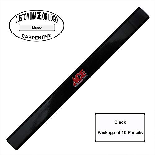 Lápices carpinteros personalizados pack x10 2HB negro miniatura 2