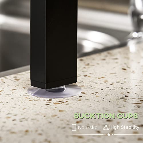 HOMCOM Large Dish Drainer Rack Over The Sink, 2 Tier Adjustable Dish Drainer 51-93cm, Space Saving Kitchen Counter Shelf Organiser, Black - Image 8