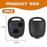 2-Pack Car Key Fob Case Replacement – Durable Key Fob Covers, Compatible with Toyota Yaris Corolla Avensis RAV4 Celica Camry Echo Prado Remote Car, Protect Your Key Fob from Damage - Image 2
