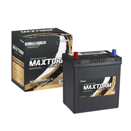 カーバッテリー ホンダ 対応 N-BOXカスタム 2021(R03).12-/JF3 660cc/ISS 標準地・寒冷地 適合参考 マックストーム MAXTORM GOLD-ISS M-55R(B20R) 【H31006】