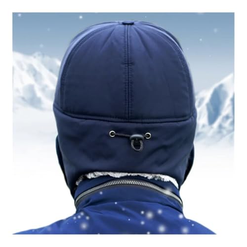 Bonnet de ski et pêche pour homme et femme doublé fausse fourrure thermique pour plein air - 3
