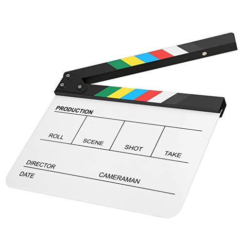 Director Clap Using Acrylic Organic Material, Clear and Crisp Sound for Party Decorationprop (Color Strip whiteboard (PAV1CWE3))