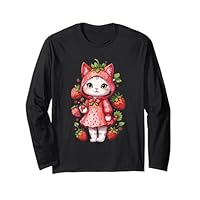 Strawberry Kitten Rain Coat Long Sleeve T-Shirt