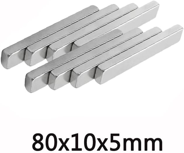 1~20PCS 80x10x5 Super Strip Big sheet 80x10x5mm Neodymium 80mmX10mm Permanent 80 * 10 * 5mm magnet(5pcs)