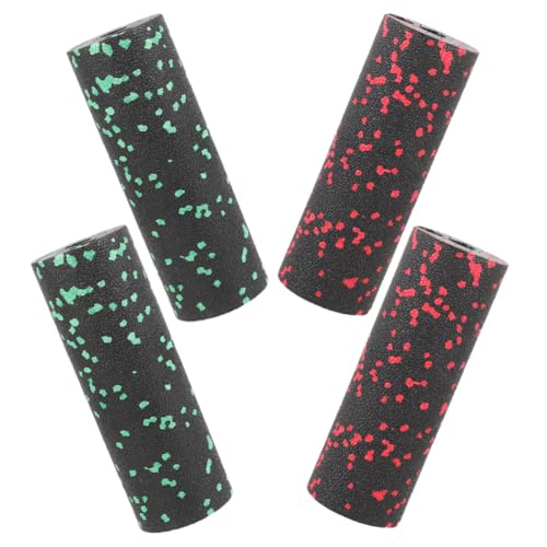GALPADA Set compacto de 4 piezas de rodillos de espuma para ejercicio, palo hueco para masaje muscular, para terapia de tejido profundo y relajación de espalda y piernas, color verde y rojo para fitness en casa miniatura 1