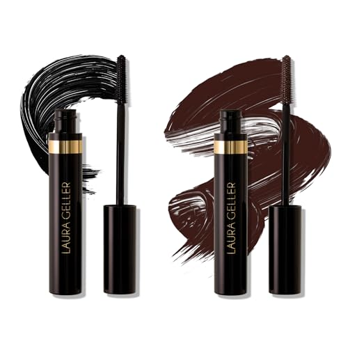 Laura Geller Kajal Longwear Mascara - Black & Brown Duo, Waterproof Volumizer