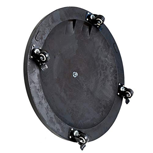 C-Hopetree 44 Lb Heavy Duty Round Base Stand With Rolling Wheels For Outdoor Patio Market Table Umbrella, Black #TOP2