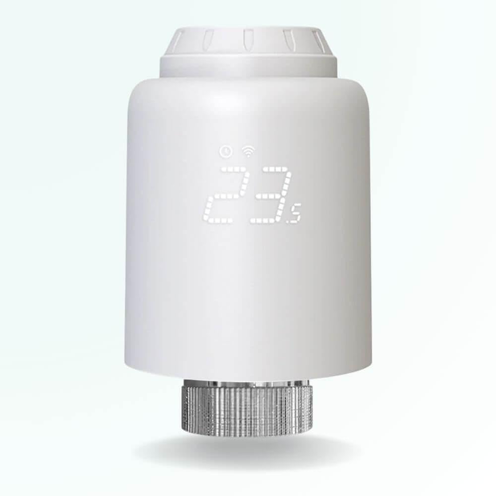 ZenGO Pack de démarrage de Chauffage connecté programmable, 3 têtes thermostatiques pour radiateur à Eau Chaude, ZigBee, Compatible Alexa, Google Home, SmartLife et Tuya