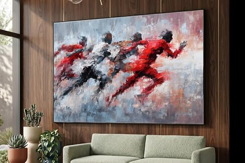 Affiches murales sur toile de course à pied et art abstrait de coureur 60x90