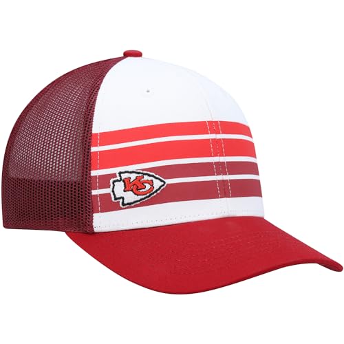 '47 Youth White/Red Kansas City Chiefs Cove Trucker Snapback Hat
