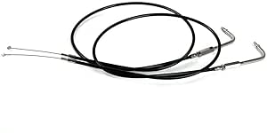 TARAZON Motorrad Gaszug Edelstahl 100cm - Für Harley Dyna, Softail, Sportster