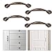 DOITOOL 4 Pcs American Style Dresser Drawer Handles Cabinet Knobs Easy to Install No Special Tools Required